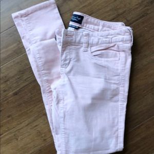 Corduroy pink straight leg pants